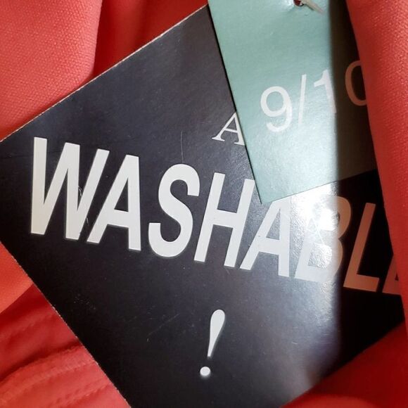 DBY Deep Coral Orange Floral Assymetrical Dress NWT - Picture 7 of 7